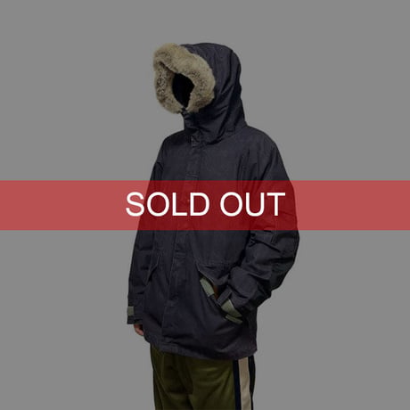 【USED】90'S GRIFFIN WAXED JACKET with FUR HOOD