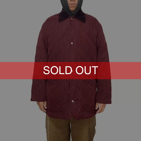 【USED】00'S BURBERRY LONDON WAXED COTTON QUILTED JACKET