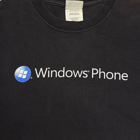 【USED】2010's Microsoft Windows Phone Get the free mobile app Promo T-shirt