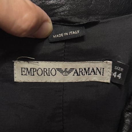 【USED】90's-00's EMPORIO ARMANI CALF LEATHER 3B BLAZER