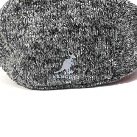 【USED】00'S KANGOL KNIT HUNTING CAP MARBLED GRAY