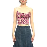 【USED】00's URBAN OUTFITTERS GEOMETRIC PATTERN CAMI BUSTIER
