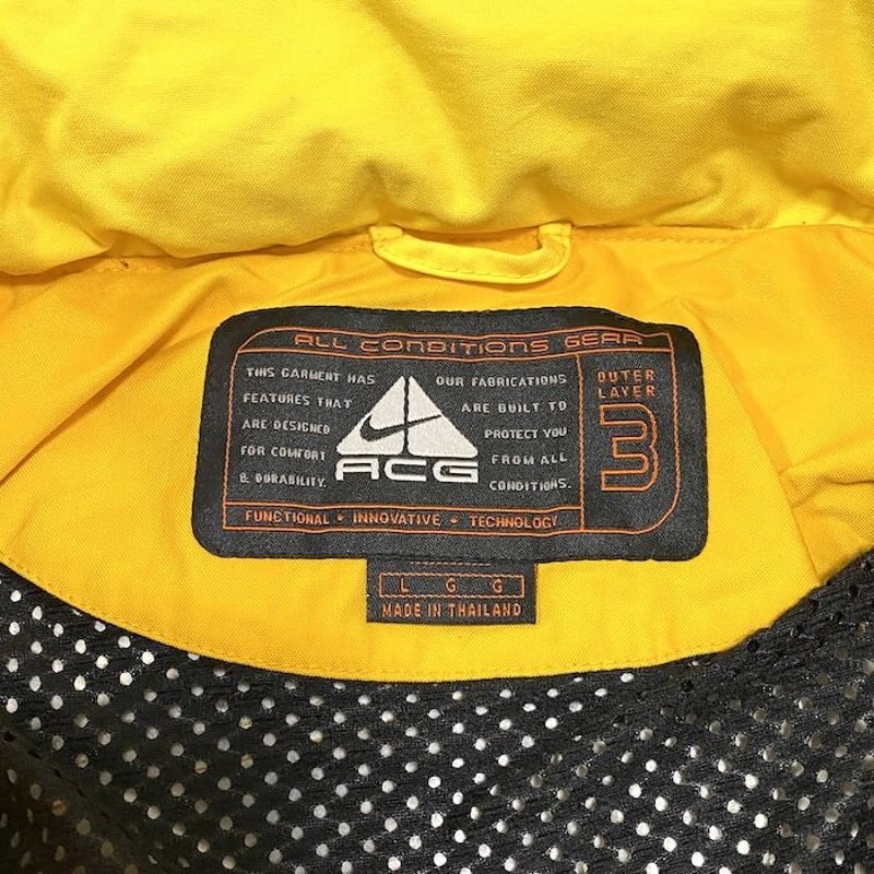 USED】90'S NIKE ACG OUTER LAYER 3 JACKET YELLOW...
