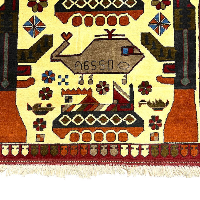 USED】90'S-00'S HANDMADE AFGHAN WAR RUG ③ | KON USED】90'S-00'S HANDMADE AFGHAN WAR RUG ③ | KON