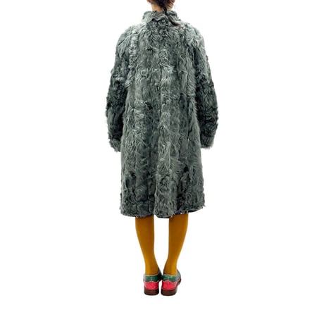 【USED】80's-90's ECO FUR & ECO LEATHER REVERSIBLE COAT