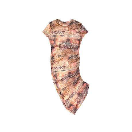 【UESD】00's ALLOVER PATTERN POWER NET DRESS
