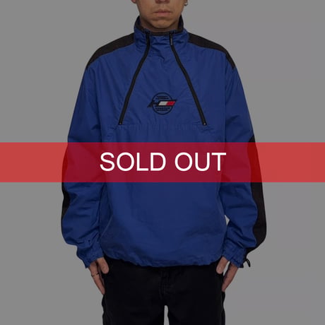 【USED】90's Tommy Hilfiger Athletics Dual Half-Zip Pullover Blue × Black