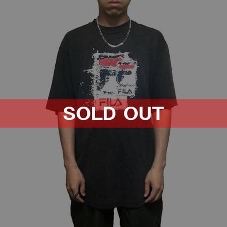 【USED】90'S FILA LOGO GRAPHIC T-SHIRT