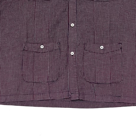 【USED】90's STUSSY CHECK CUBA SHIRT