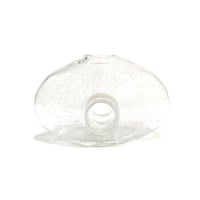 【USED】VINTAGE GLASS DOUNUT FLOWER VASE
