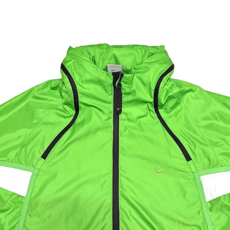【USED】00's NIKE CRIMA-FIT Bright Green Windbreaker Jacket