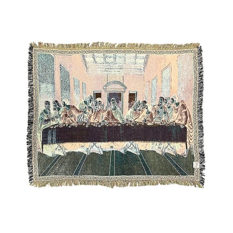 【USED】90'S THE LAST SUPPER WOVEN BLANKET