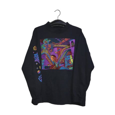 【USED】90'S M.C.ESCHER MOCK NECK L/S T-SHIRT