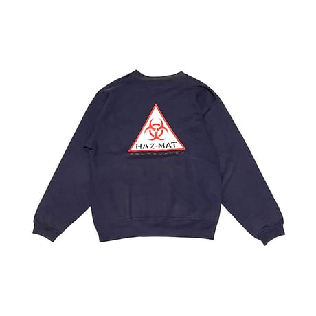 【USED】90's HAZ-MAT CENTER LOGO SWEATSHIRT