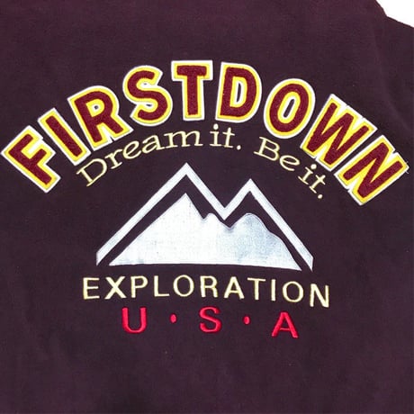 【USED】90'S  FIRST DOWN VARSITY JACKET