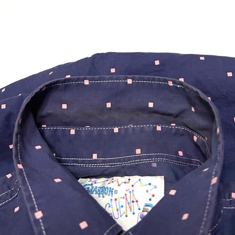 【USED】80's CIMARRON MALAGUENA SQUARE DOT PATTERN WESTERN SHIRT