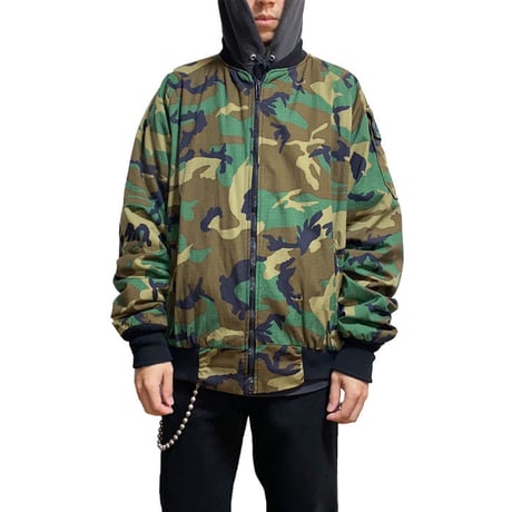【USED】70'S RIP STOP CAMO MA-1 JACKET