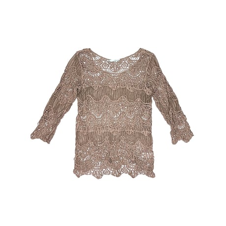 【USED】00's maurices CROCHET COTTON KNIT TOP
