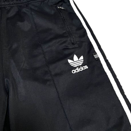 【USED】90'S ADIDAS CENTER PRESS 3-STRIPES TRACK PANTS BLACK