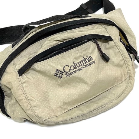 【USED】90'S-00'S COLUMBIA HEXAGON RIP STOP BUMBAG