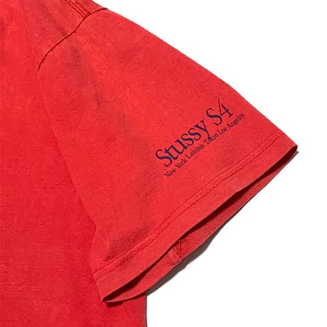 【USED】90'S STUSSY APPLE LOGO T-SHIRT