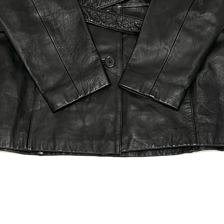 【USED】00'S OUTBROOK LEATHER JACKET BLACK