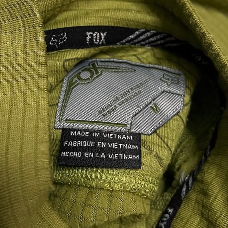【USED】00's FOX RACING MICRO GRID FLEECE ZIP-UP TOP