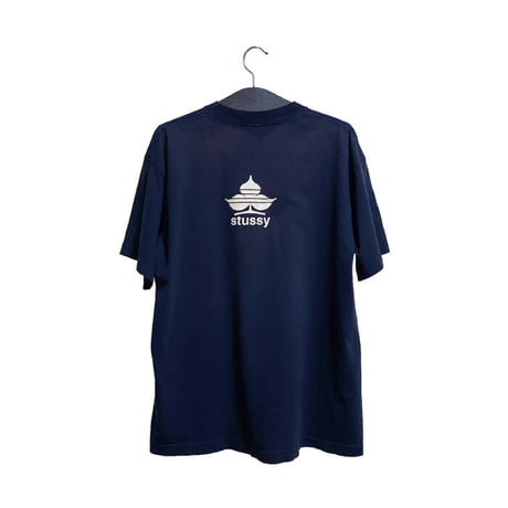 【USED】90'S STUSSY CLUB MOTIF LOGO T-SHIRT