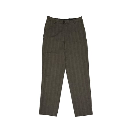 【USED】90's DRIES VAN NOTEN Herringbone Stripe Wool Trousers Made in Belgium