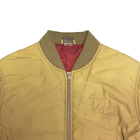 【USED】00's 55DSL Diesel "REVOLTE" MA-1 Bomber Jacket Sand Beige