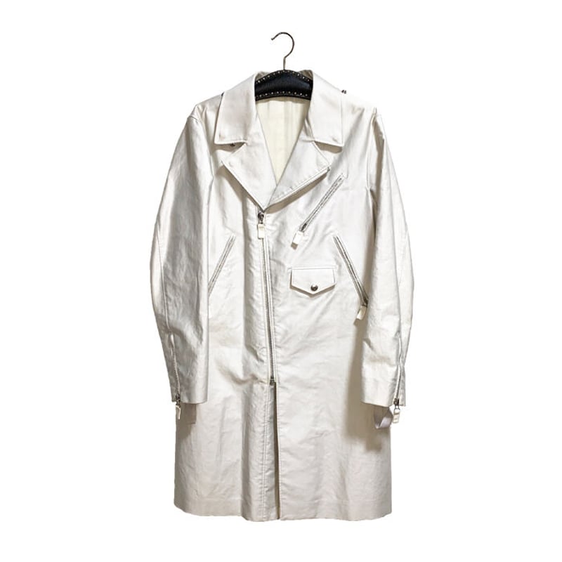 USED】HELMUT LANG 2004SS RAIDERS COAT OFF-WHITE USED】HELMUT LANG 2004SS RAIDERS COAT OFF-WHITE