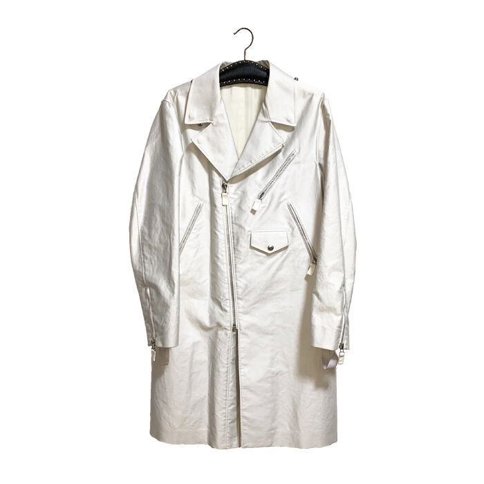 USED】HELMUT LANG 2004SS RAIDERS COAT OFF-WHITE USED】HELMUT LANG 2004SS RAIDERS COAT OFF-WHITE