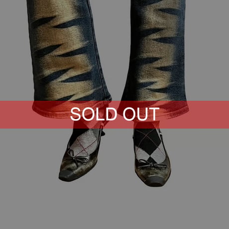 【DEAD STOCK】EARLY 00'S MIU MIU SLING BACK SPOOL HEEL MULE