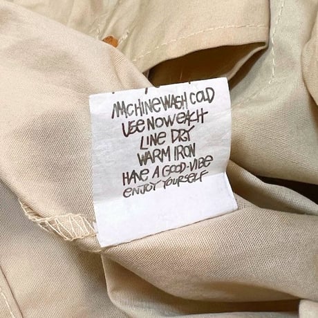 【DEAD STOCK】00'S STUSSY UTILITY POCKET SHIRT BEIGE
