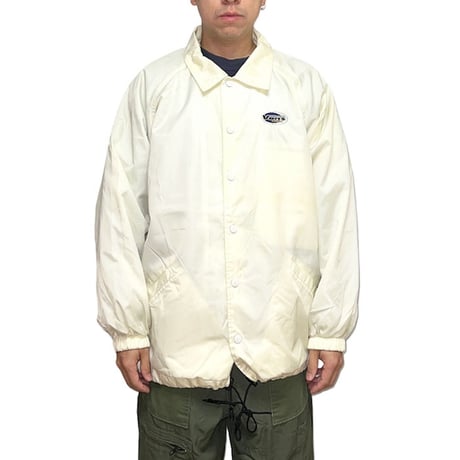 【USED】90's-00's VANS COACH JACKET WHITE