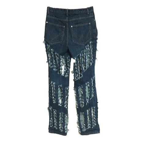【USED】00'S VIVIENNE WESTWOOD MAN "CUT & SLASH" DENIM PANTS