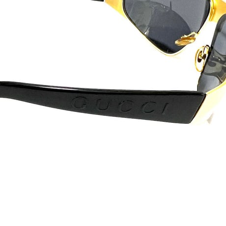 【DEAD STOCK】VINTAGE GUCCI SUNGLASSES BLACK × GOLD