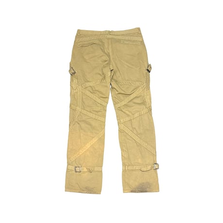 【USED】00's VERSACE BONDAGE BELT PANTS