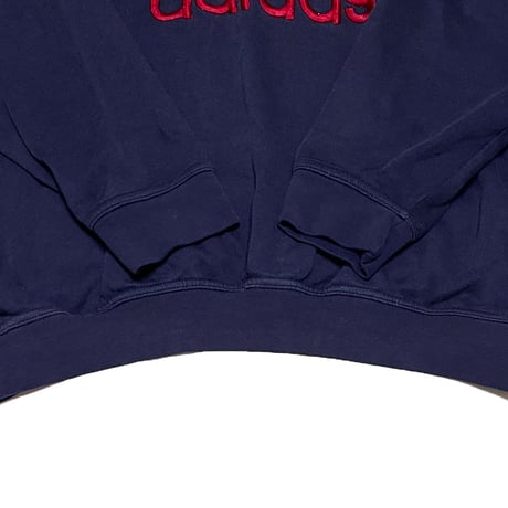 【USED】80'S adidas OLD SCHOOL TREFOIL EMBROIDERED SWEATSHIRT