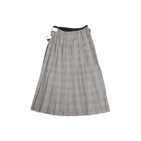 【USED】90's O'NEIL OF DUBLIN Asymmetric Patchwork Wool Wrap Skirt