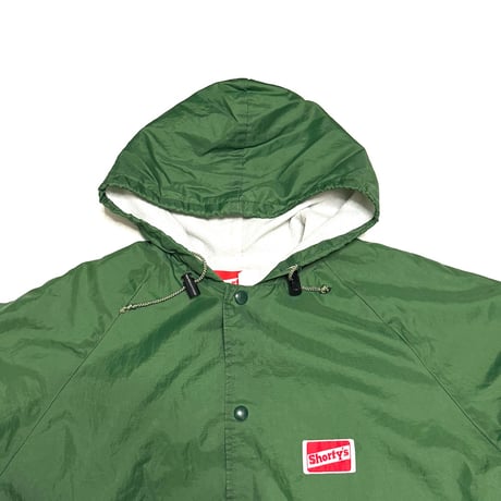 【USED】90's Shorty’s Hooded Coach Jacket Green Made in USA