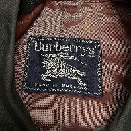 【USED】80's-90's Burberrys DARK CHECK BALMACHAN COAT