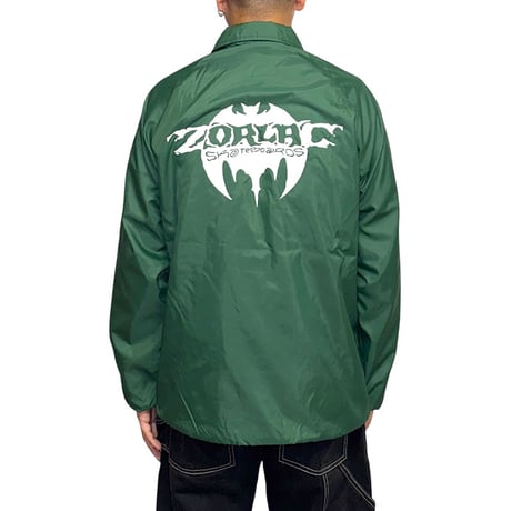 【USED】80's-90's ZORLAC SKATEBOARDS Coach Jacket Green Made in USA