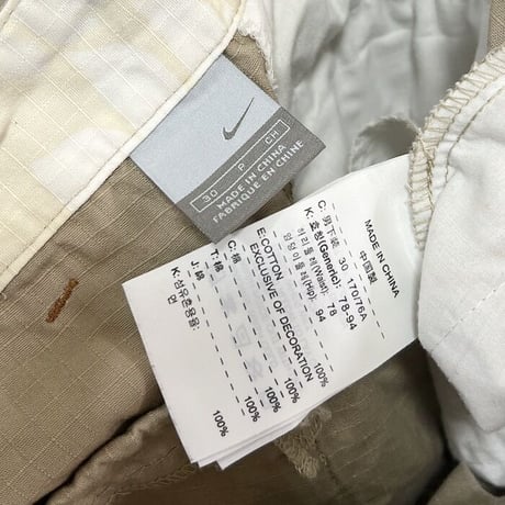 【USED】00'S NIKE CARGO PANTS BEIGE