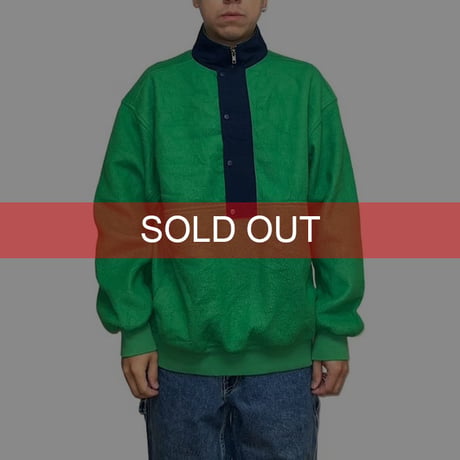 【USED】90's OLD GAP FLEECE PULLOVER JACKET LIGHT GREEN