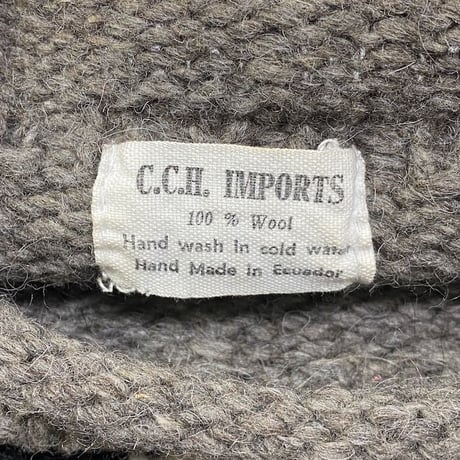 【USED】00'S ECUADOR MADE HAND KNIT WOOL SWEATER