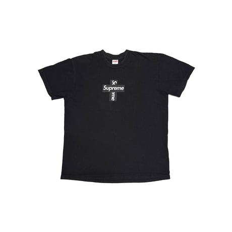 【USED】SUPREME 2020AW Cross Box Logo T-shirt Black