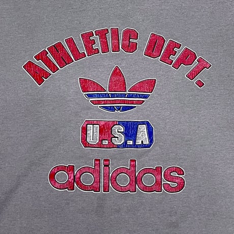 【USED】80's adidas ATHLETIC DEPT. T-SHIRT