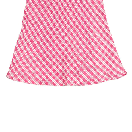 【USED】90's agnès b. Paris Pink Check Cotton Dress Made in France