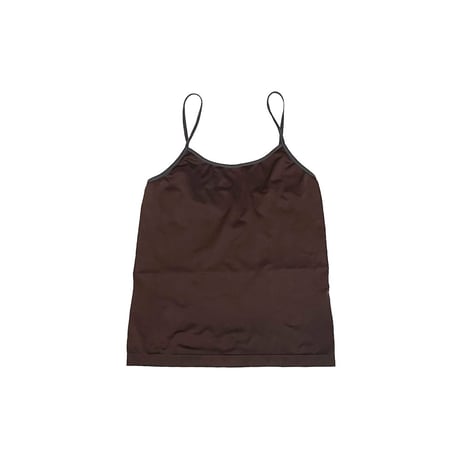 【USED】00's BROWN CAMISOLE BLACK PIPING